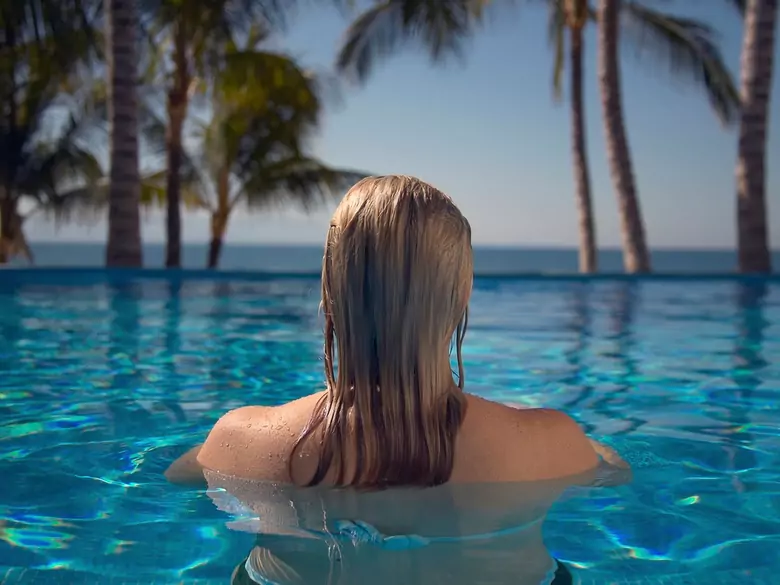 L'eau comme un gommage