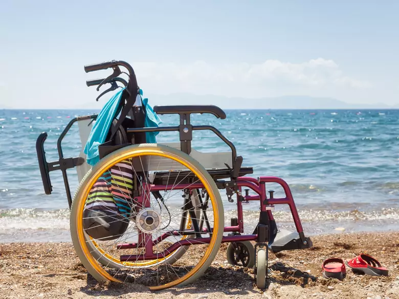 Personne handicapée en vacances
